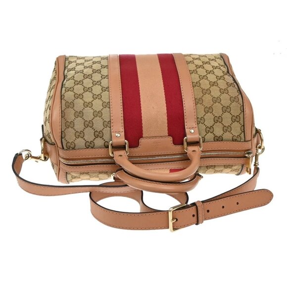 GUCCI Logo GG Pattern 2Way Shoulder Hand Bag Canvas Leather 388-0822225 - Picture 5 of 16